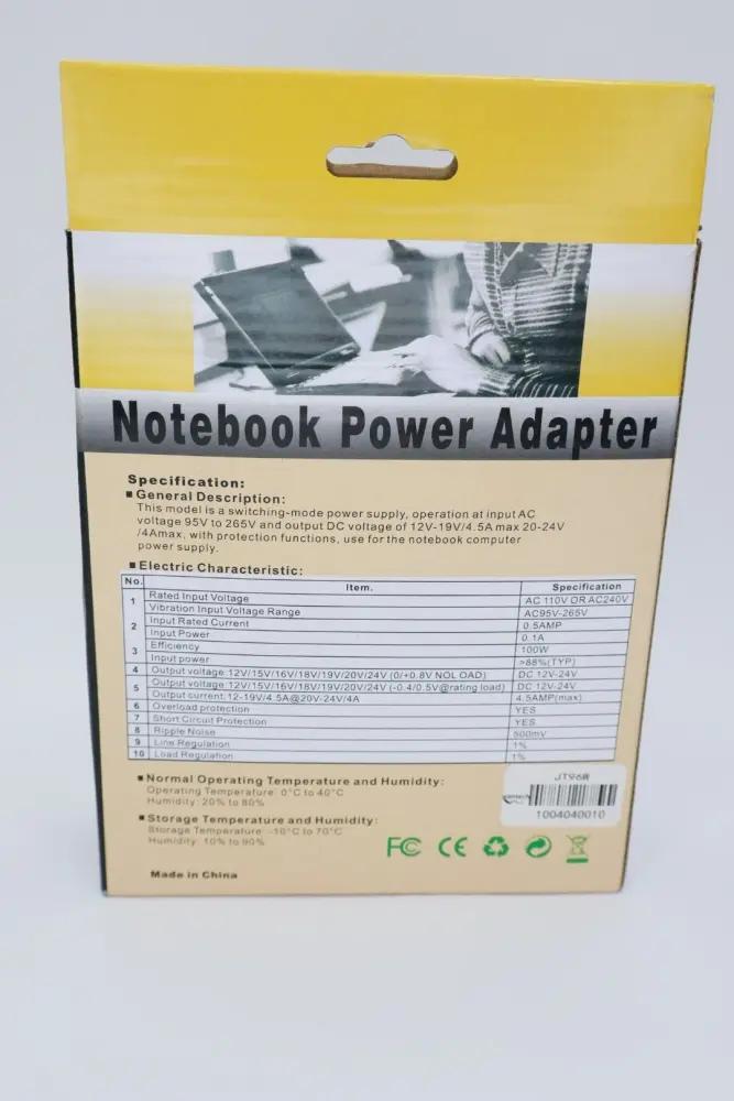 Chargeur Universel PC Portable 100W 12-24V Avec 8 Embouts Interchangeables – Compatible Lenovo, HP, Dell, Asus, Toshiba, Sony thumbnail 8