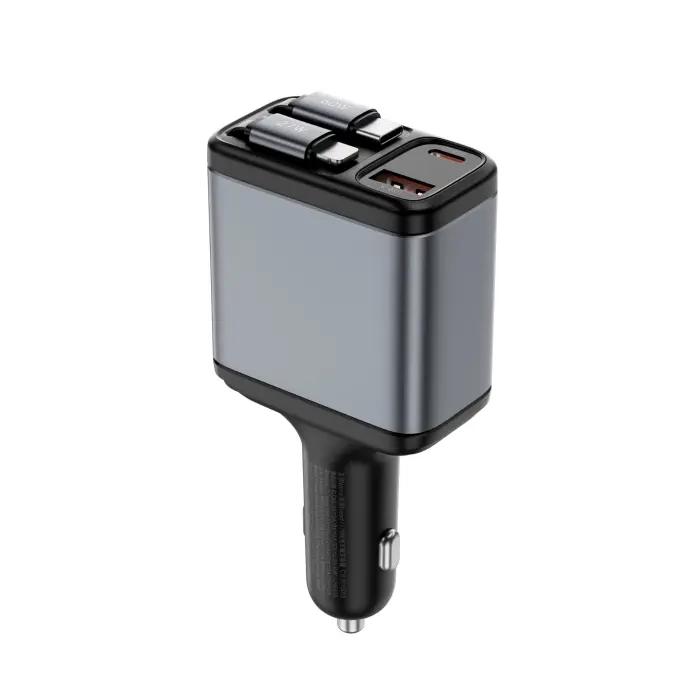 Chargeur Voiture WiWU Exeed 117W QC+PD Avec Triple Sortie Et Câbles Rétractables Original thumbnail 2