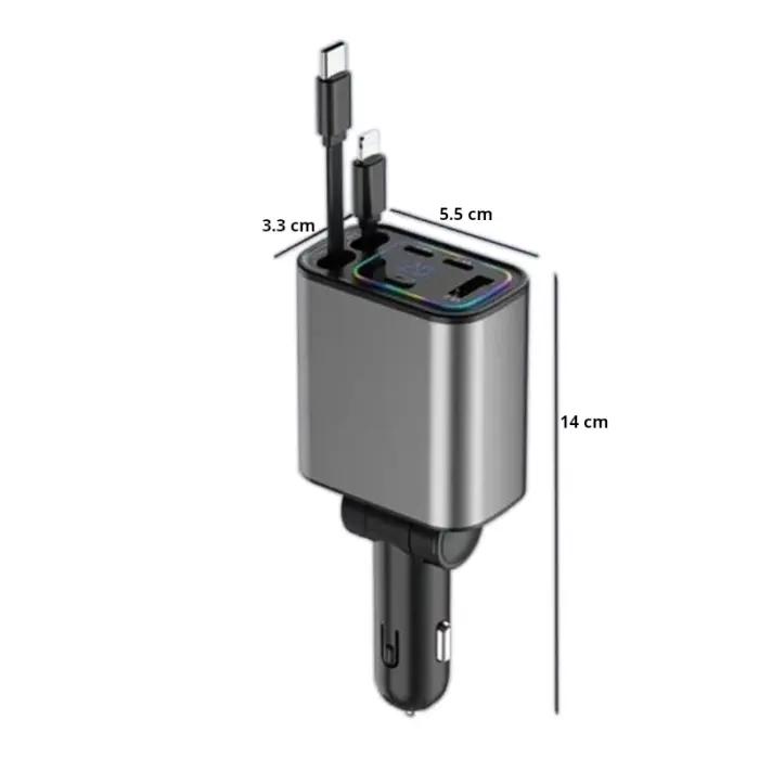 Chargeur De Voiture Rétractable Ultra Rapide120 W - Q9 thumbnail 7