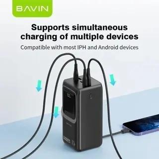 Power Bank 50000mAh – Batterie Externe Rapide 22.5W Avec Câbles Intégrés, Écran LED Et Lampe Torche BAVIN PC1032S thumbnail 4