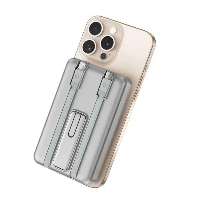 WIWU Elite 10000mAh – Power Bank Magsafe Multifonction Avec Câbles Intégrés Original thumbnail 9