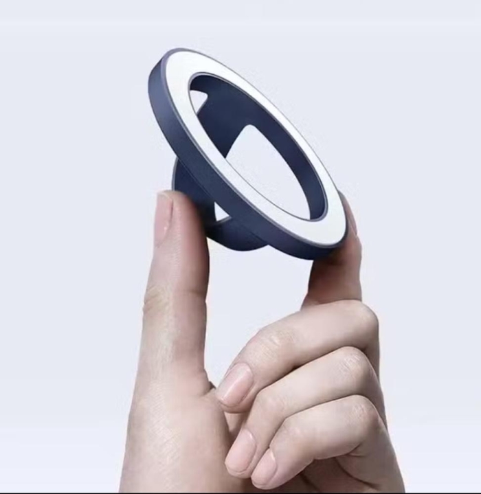 Support Anneau Mobile Magnétique 360° En Silicone – Compatible IPhone MagSafe Et Smartphones Universels thumbnail 2