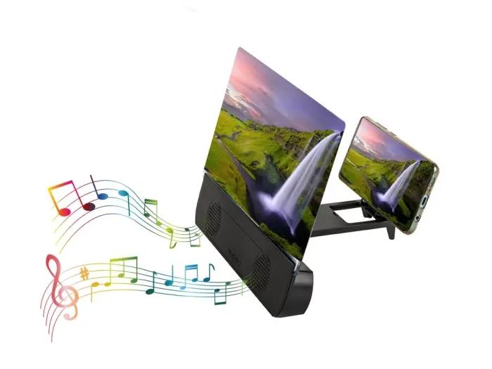 Agrandisseur D’Écran Smartphone Avec Haut-Parleur Bluetooth – Grossissement 3x Pour Lecture, Loupe Vidéo Et Navigation thumbnail 3