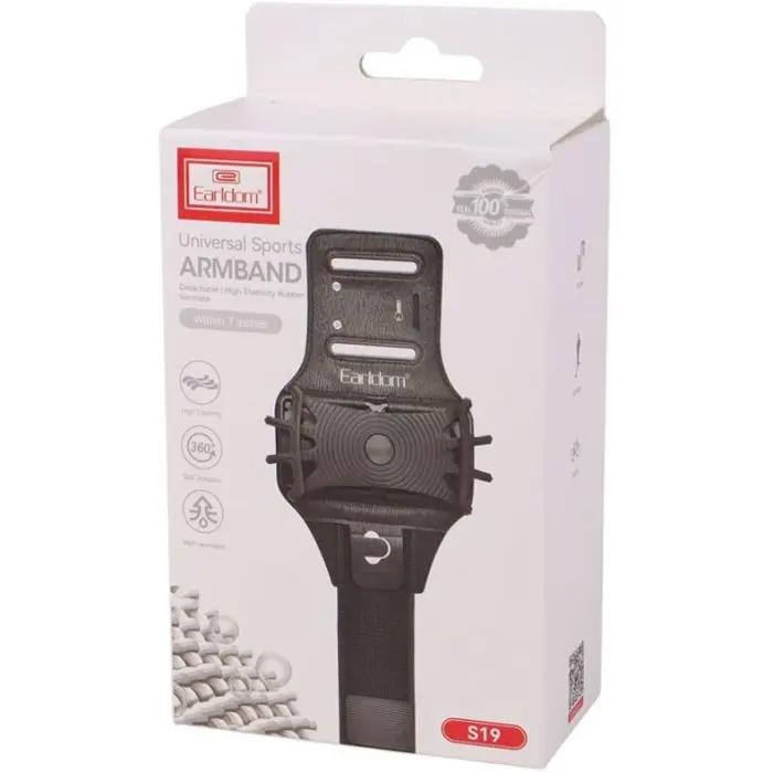 Brassard De Course Pour Téléphone Portable Earldom S19 – Support Rotatif 360° Et Détachable thumbnail 2