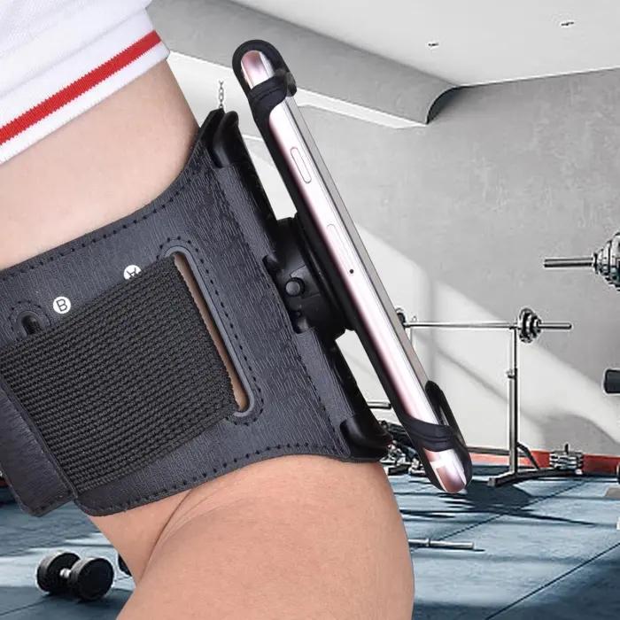 Brassard De Course Pour Téléphone Portable Earldom S19 – Support Rotatif 360° Et Détachable thumbnail 5