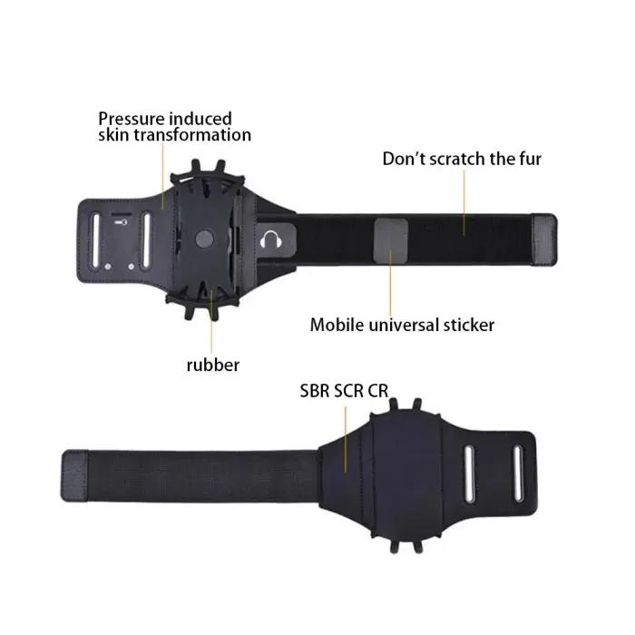 Brassard De Course Pour Téléphone Portable Earldom S19 – Support Rotatif 360° Et Détachable thumbnail 19