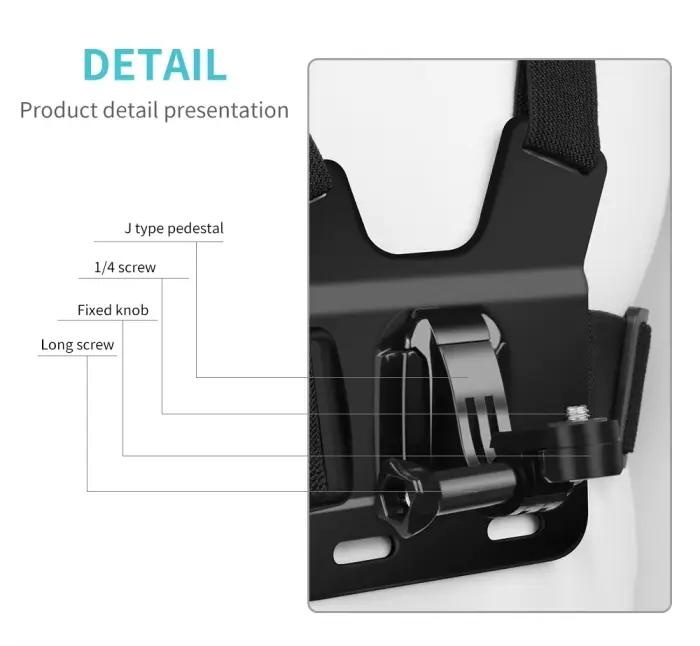 Sangle De Harnais Universelle 360° Pour Téléphone Et Caméra D’Action – Support Poitrine GoPro, DJI, Insta360, VTT Et Sports Extérieurs thumbnail 2