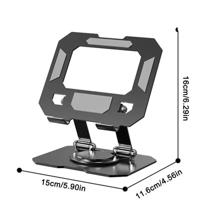 Support Tablette Métallique Réglable 360° – Universel 4 À 16 Pouces – Foldable Metal Holder thumbnail 2