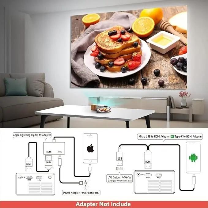 Mini Projecteur LED Full HD Portable thumbnail 12