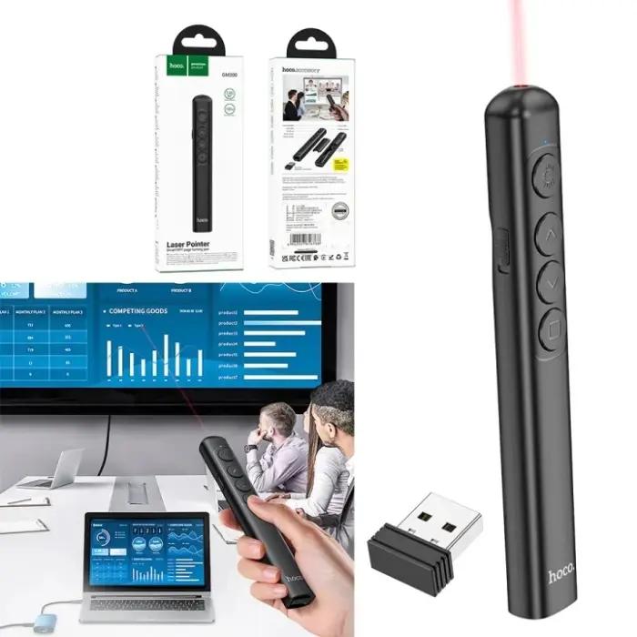 Pointeur Laser Sans Fil HOCO GM200 – Présentateur Bluetooth 2.4 GHz Avec Laser Rouge Pour Présentations Et Conférences thumbnail 2