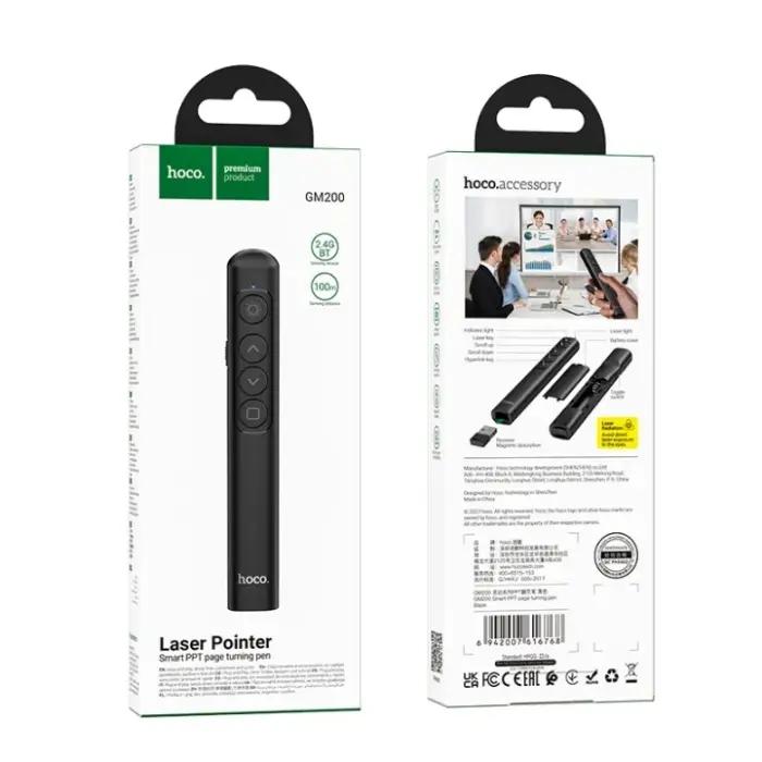 Pointeur Laser Sans Fil HOCO GM200 – Présentateur Bluetooth 2.4 GHz Avec Laser Rouge Pour Présentations Et Conférences thumbnail 6