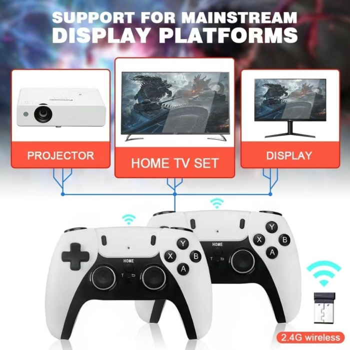 Console De Jeux GAME STICK 3D 4K Ultra HD Avec 2 Manettes Sans Fil – 30 000 Jeux Rétro, 64 GB, HDMI, Plug and Play thumbnail 3