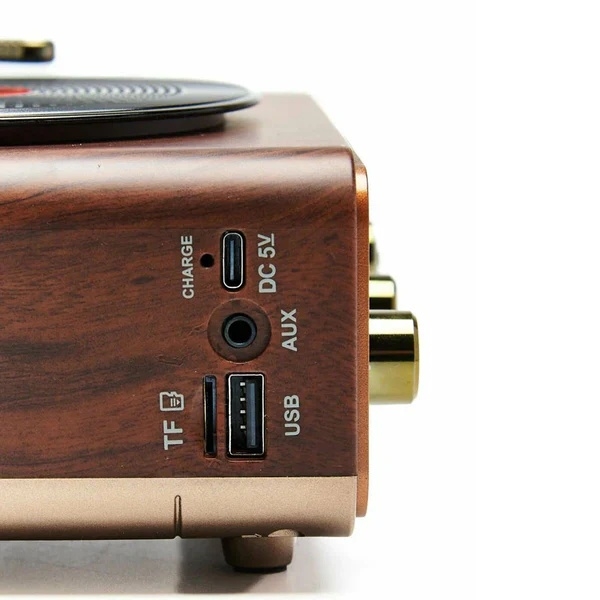 Radio Rétro Bluetooth MD-1317BT – Design Phonographe Vintage, FM-AM-SW, USB, MicroSD Et AUX thumbnail 3