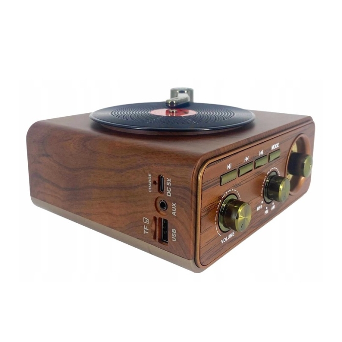 Radio Rétro Bluetooth MD-1317BT – Design Phonographe Vintage, FM-AM-SW, USB, MicroSD Et AUX thumbnail 7