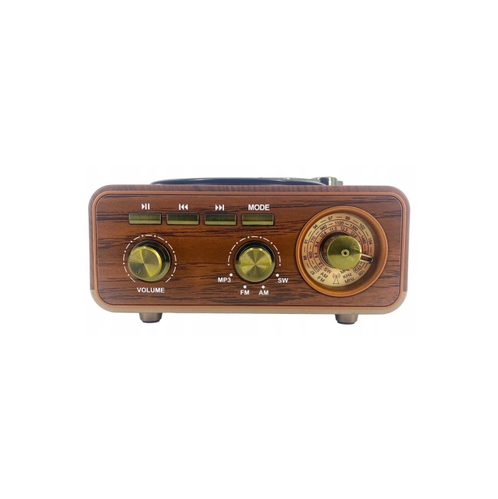Radio Rétro Bluetooth MD-1317BT – Design Phonographe Vintage, FM-AM-SW, USB, MicroSD Et AUX thumbnail 10