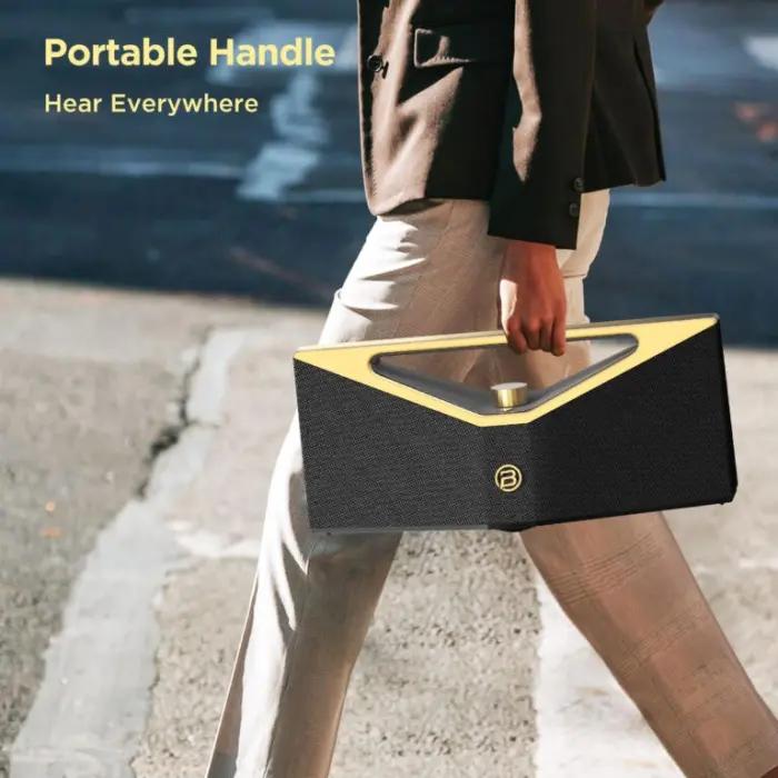 BUGANI Brief Pro – Enceinte Haut-Parleur Bluetooth 160W Portable, Baffle Audio Haute Résolution, Résistante À L’Eau IPX5, TWS, AUX-USB-C, Autonomie 12H thumbnail 4