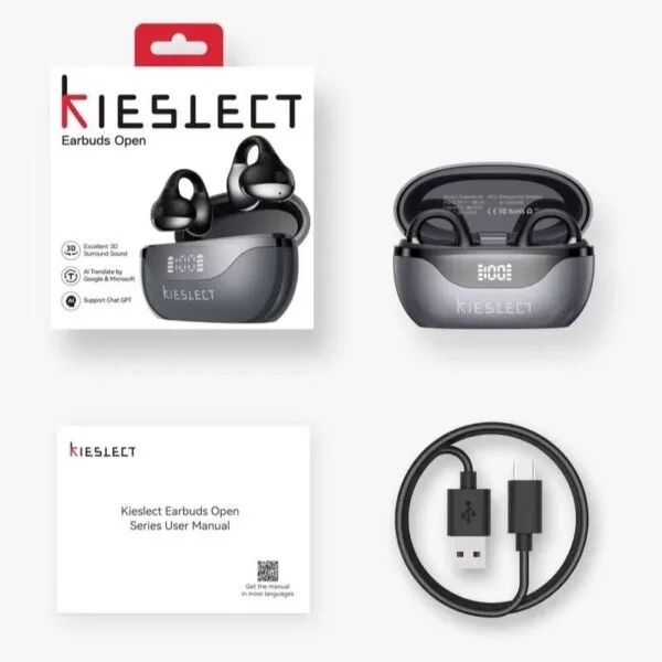 Écouteurs Sans Fil KIESLECT Earbuds Open AI – Son 3D, Appels Clairs ENC, Traduction IA et ChatGPT, IPX4 thumbnail 5