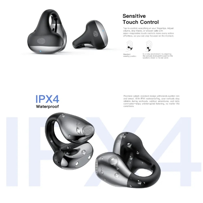 Écouteurs Sans Fil KIESLECT Earbuds Open AI – Son 3D, Appels Clairs ENC, Traduction IA et ChatGPT, IPX4 thumbnail 9