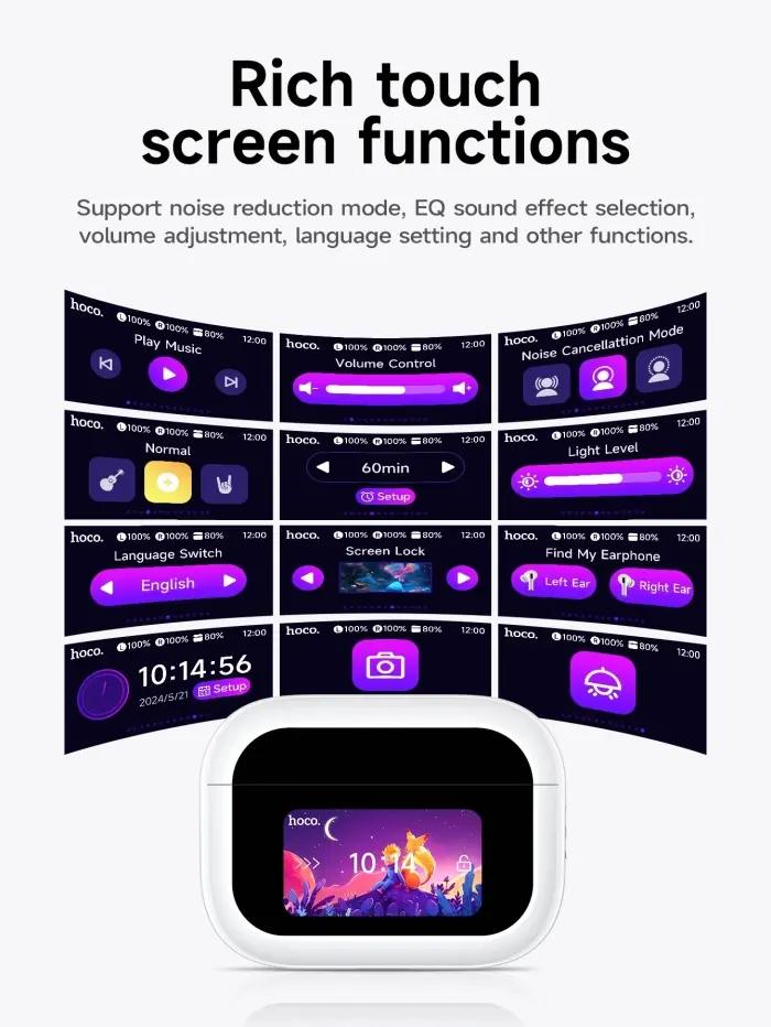 Hoco EW79 ANC – Écouteurs Bluetooth Sans Fil À Réduction De Bruit Active, Design Élégant Et Son Haute Définition thumbnail 3