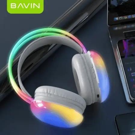 Casque Bluetooth Sans Fil BAVIN HB-BH32 Avec Micro Intégré Et Éclairage RGB thumbnail 3