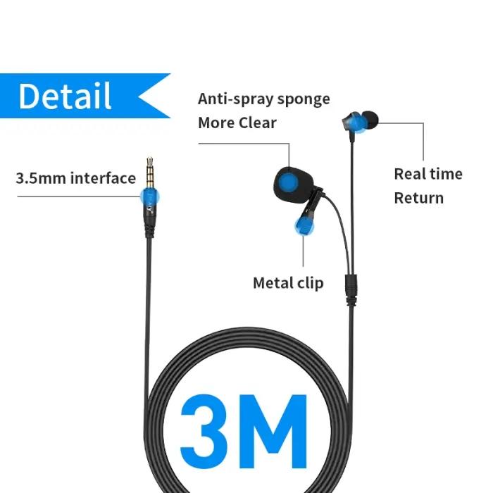 Microphone Cravate Jmary MC-R5 Avec Écouteur Intégré thumbnail 3