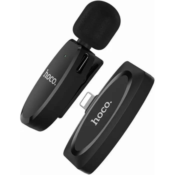 Microphone Cravate Sans Fil HOCO Wireless Digital L15, Version Lightning Pour IPhone thumbnail 2