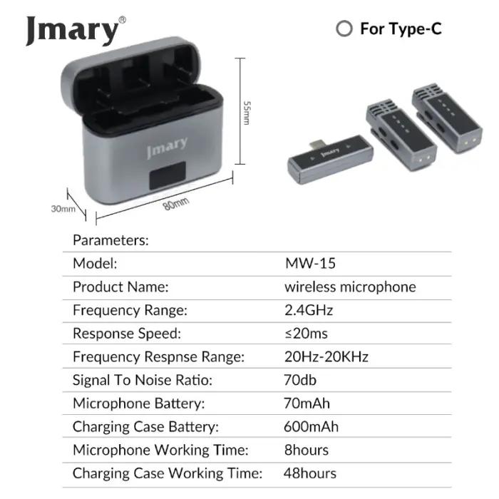 Microphone Sans Fil Jmary MW-15 Type C thumbnail 6
