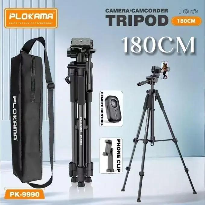 Trépied Professionnel PLOKAMA PK-9990 180 Cm – Compatible Appareils Photo, Caméras Et Smartphones thumbnail 3