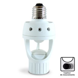 Douille détecteur de mouvement E27 360° réglable – Éclairage automatique économique pour intérieur et extérieur thumbnail 9
