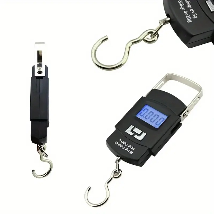 Balance Électronique Portable WH-A08 50 Kg – Pèse Bagages, Colis Et Provisions Avec Écran LCD Rétroéclairé, Fonction Tare Et Crochet En Acier Inoxydable thumbnail 3