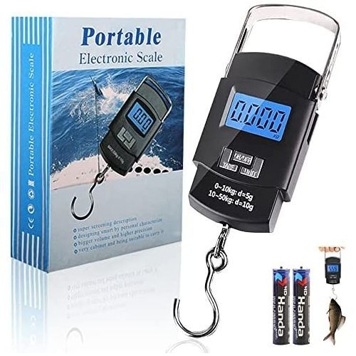 Balance Électronique Portable WH-A08 50 Kg – Pèse Bagages, Colis Et Provisions Avec Écran LCD Rétroéclairé, Fonction Tare Et Crochet En Acier Inoxydable thumbnail 5
