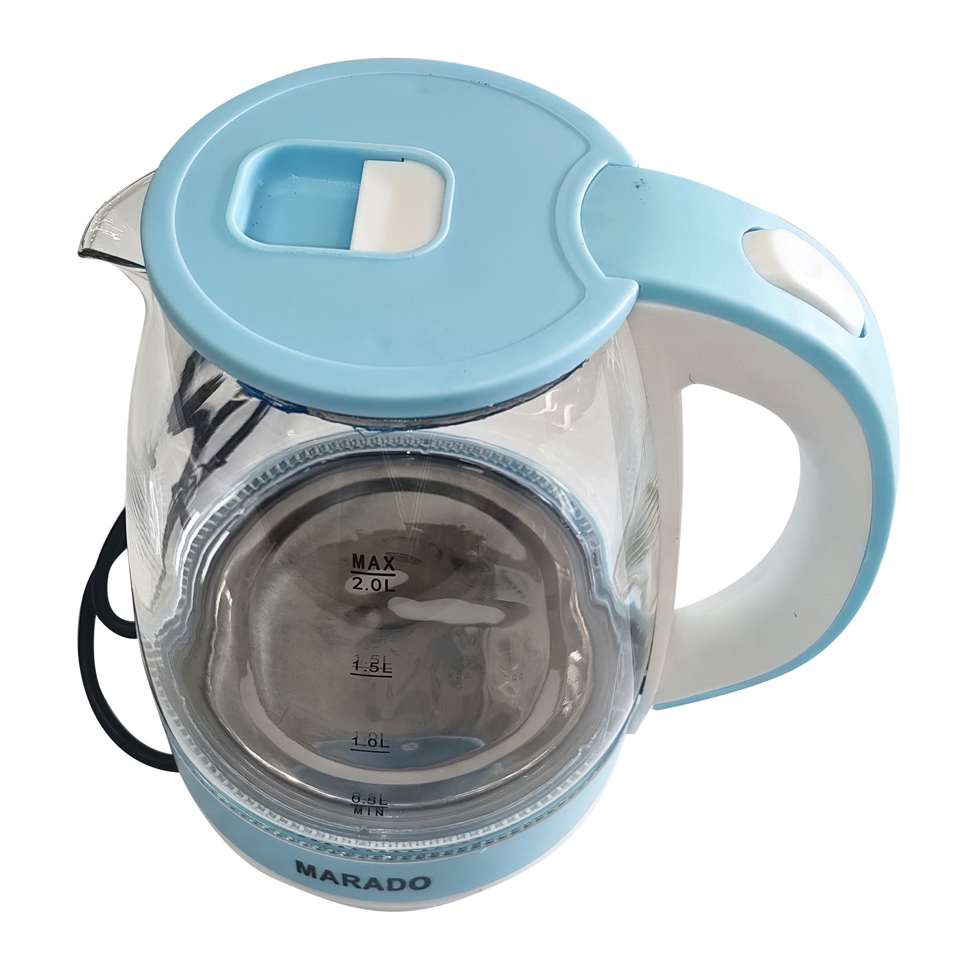 Bouilloire électrique Marado MA-0603 2L 1500W en verre avec LED, base 360° et arrêt automatique sans BPA thumbnail 2