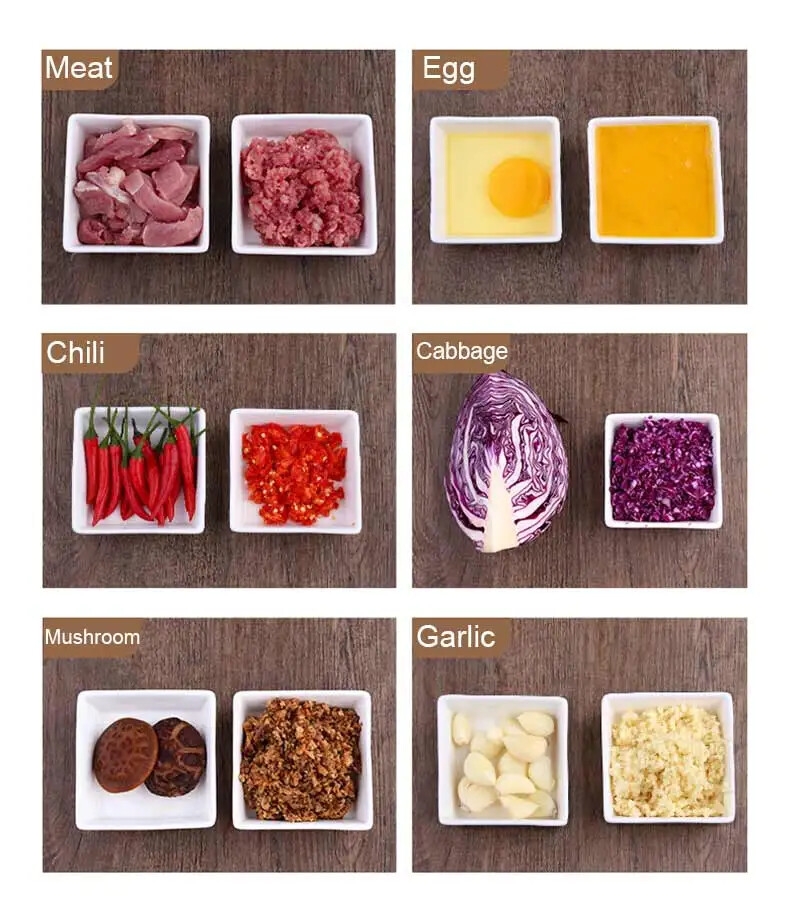 Hachoir Manuel Multifonction VI HUI XIN – Robot Culinaire pour Légumes, Fruits, Viande et Sauces thumbnail 4