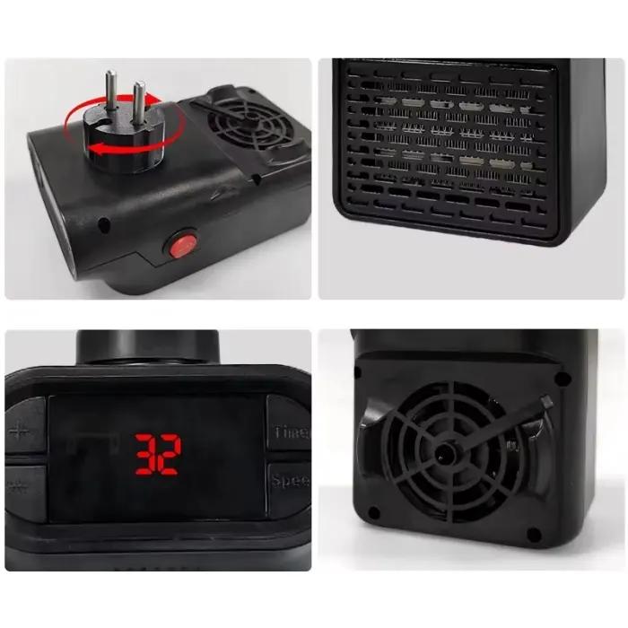 Chauffage Électrique Portable 1000W Avec Télécommande thumbnail 9