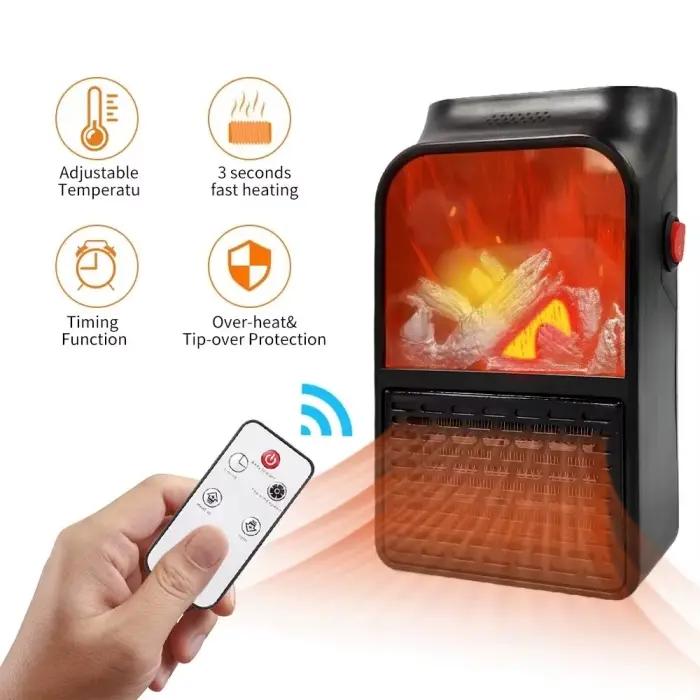 Chauffage Électrique Portable 1000W Avec Télécommande thumbnail 10