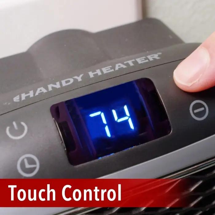 Chauffage Mural Compact Turbo 800 Silencieux Avec Minuterie Et Thermostat Réglable thumbnail 8