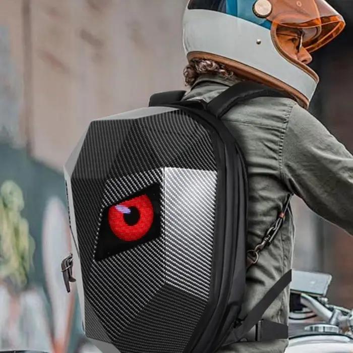 Sac À Dos LED Moto Étanche, Antivol, Écran Personnalisable, Compatible Laptop 15" Modèle 2 thumbnail 11