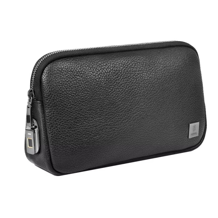 Pochette Antivol Sécurisée À Empreinte Digitale En Cuir PU – Alpha Fingerprint Lock Clutch thumbnail 2