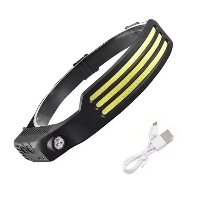 Lampe Frontale LED W689-3 Rechargeable 1000 Lumens – Phare COB Étanche Pour Camping, Randonnée Et Bricolage thumbnail 4