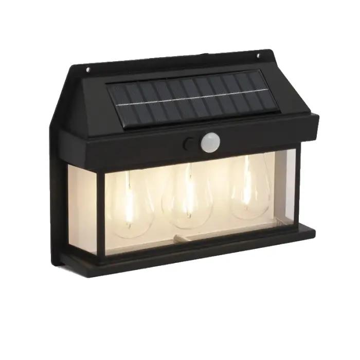 Lampe Murale Solaire Extérieure CB-888-3 À 3 Ampoules Avec Détecteur De Mouvement thumbnail 3