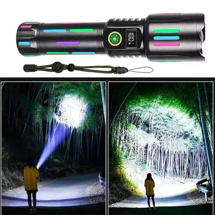 Lampe Torche LED Rechargeable 800 000 Lumens – Tactique, Zoomable, 5 Modes, Étanche IP67 Pour Camping Et Maison thumbnail 5