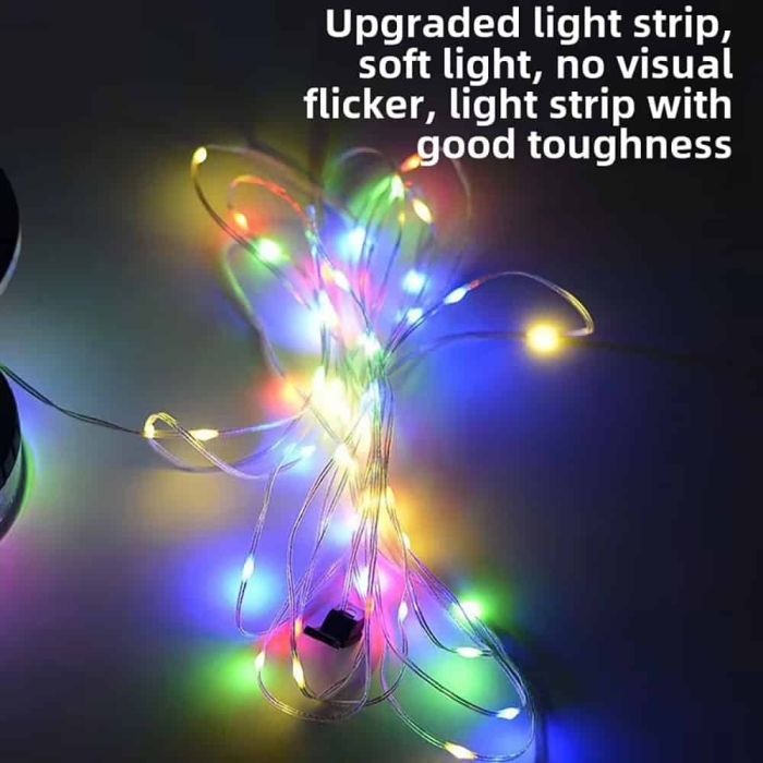 Lampe De Camping Solaire Rechargeable USB Type-C Avec Bande LED RGB 10 M, Capteur De Mouvement Et Éclairage Multifonction IP44 – Modèle JF-8819 thumbnail 9
