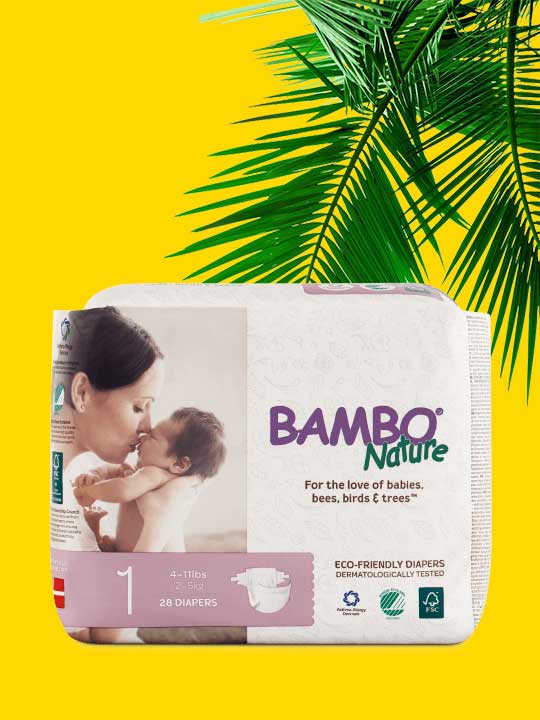 Couches ultra-absorbantes Bambo Nature pour bébé. Livraison gratuite au Québec et en Ontario