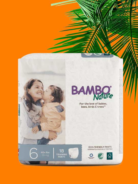 Culotte d'entraînement écoresponsables Bambo Nature pour l'apprentissage de la propreté. Livraison gratuite au Québec et en Ontario