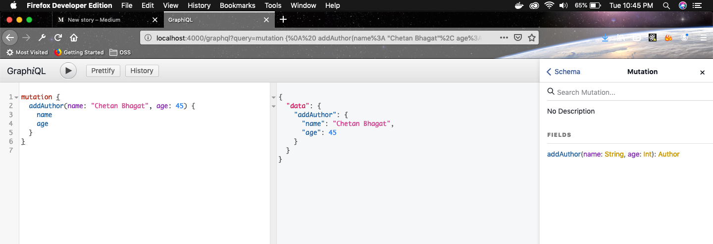 Author added with mutation