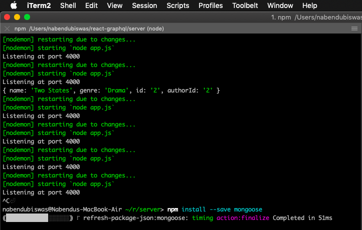 install mongoose