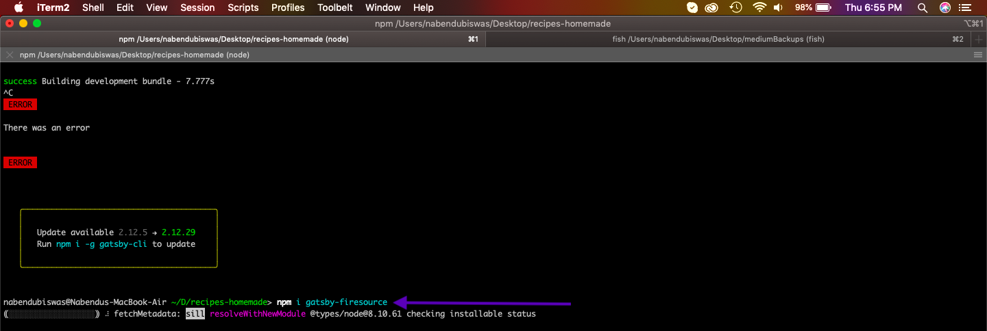 npm i