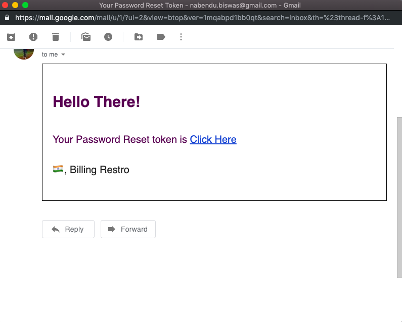 Password reset gmail mail