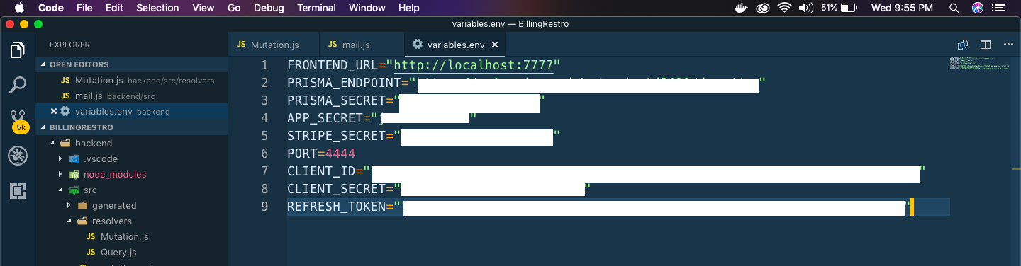 New variables.