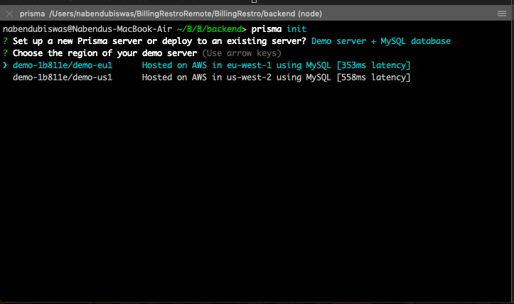 Choose the least latency one